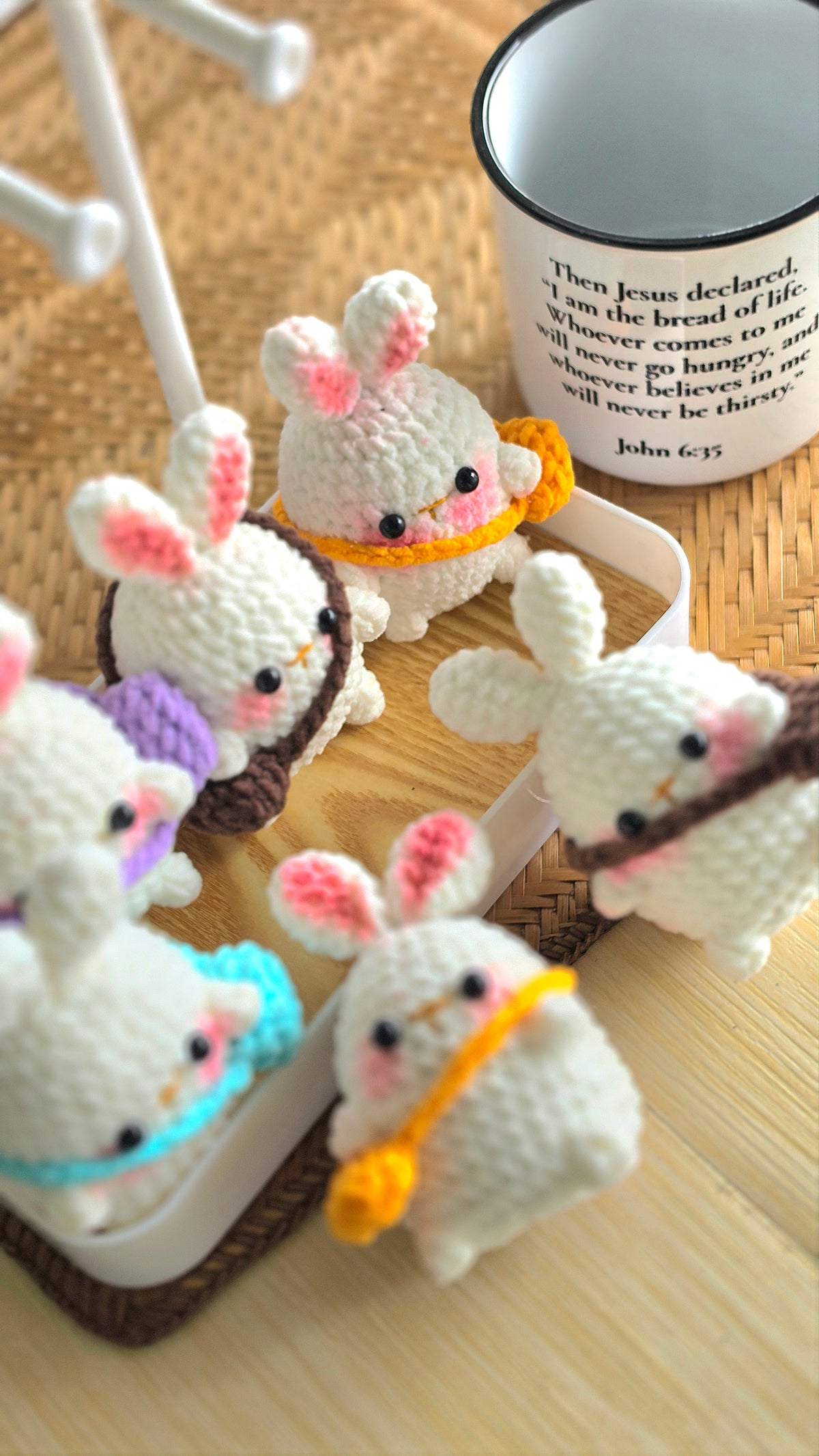 Handmade Crochet Bunny Charm