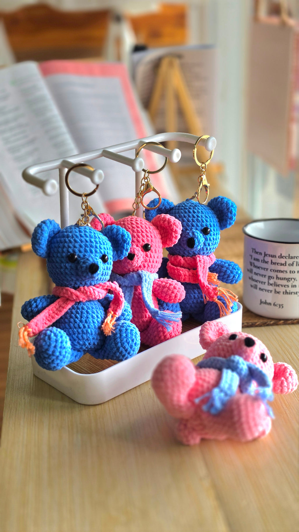Handmade Crochet Bear Charm