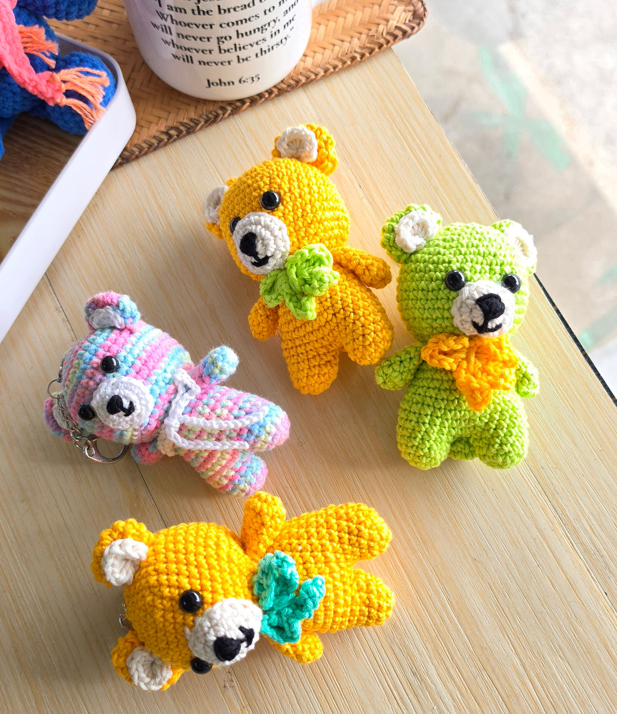 Handmade Crochet Bear Charm