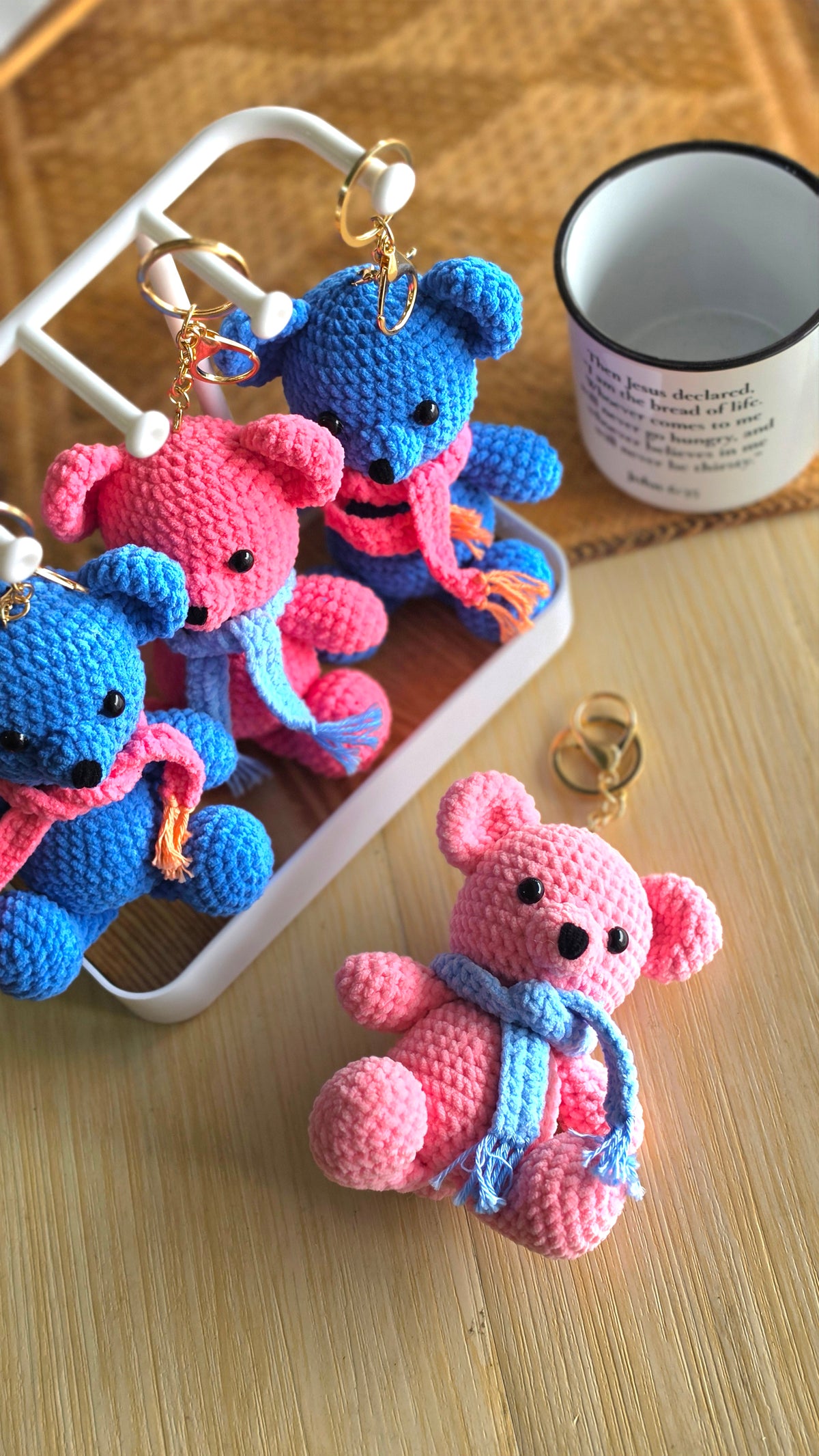 Handmade Crochet Bear Charm