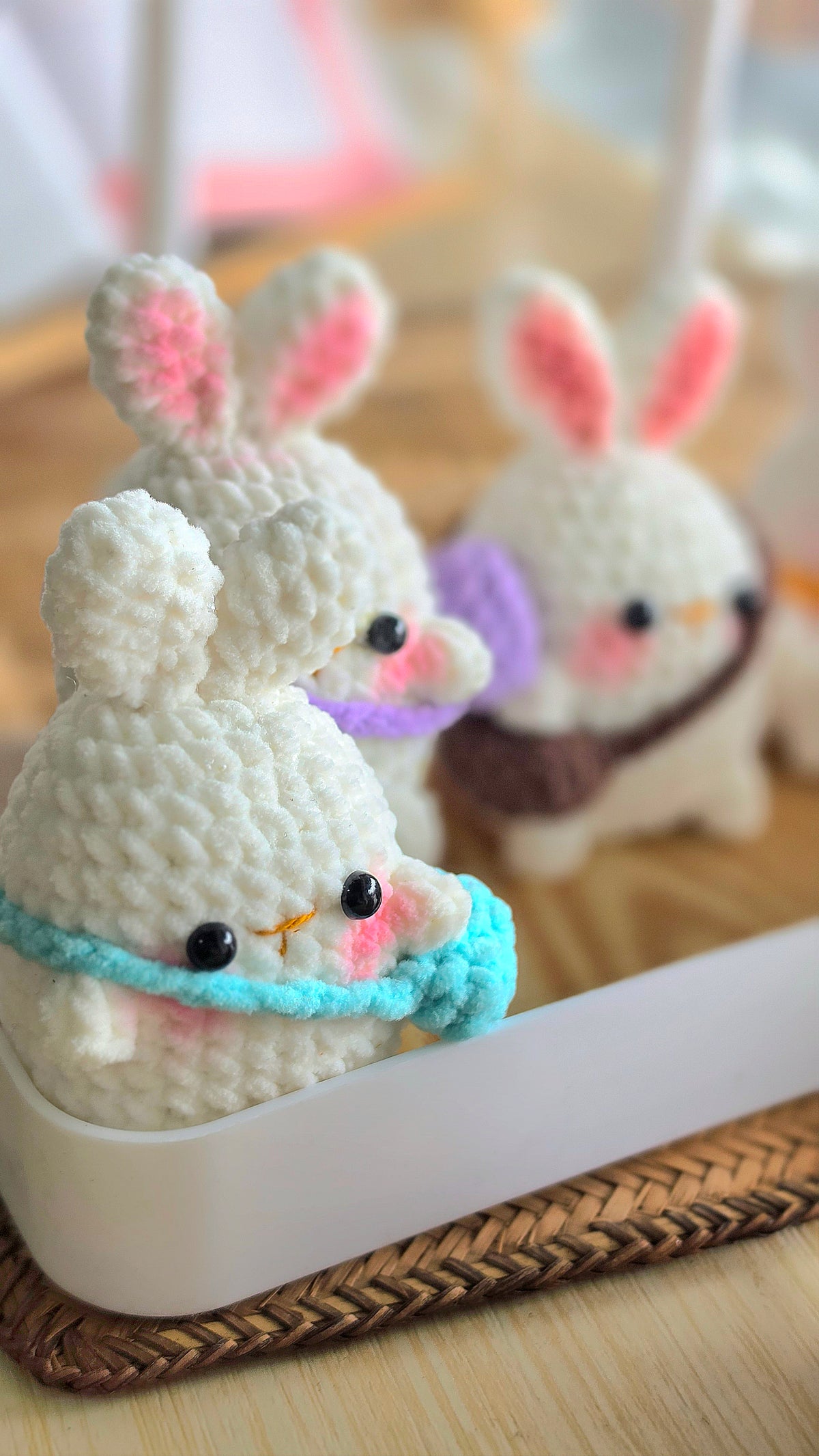 Handmade Crochet Bunny Charm