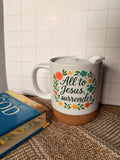 I Surrender All Ceramic Mug With Lid & Cork Base