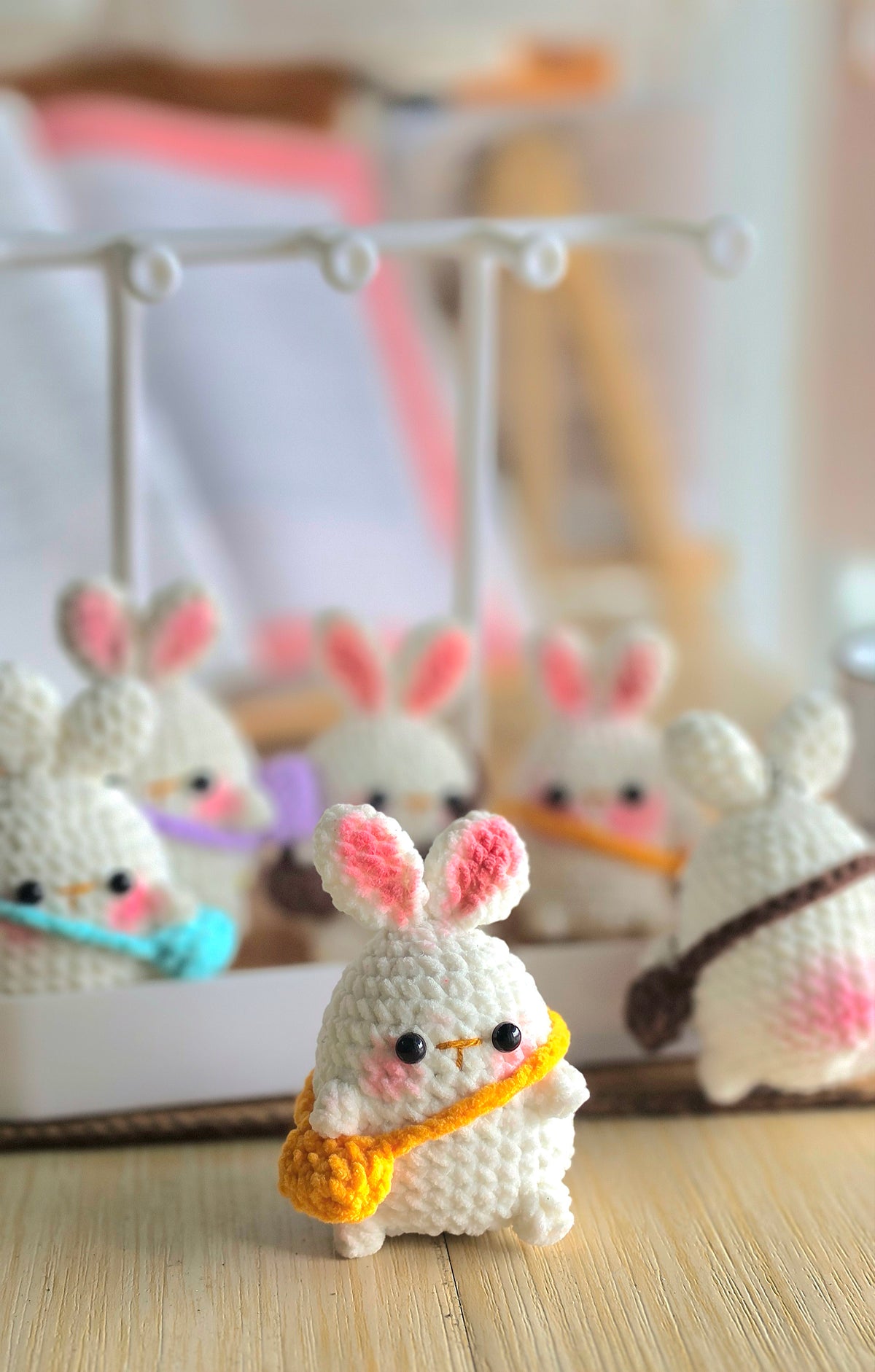 Handmade Crochet Bunny Charm