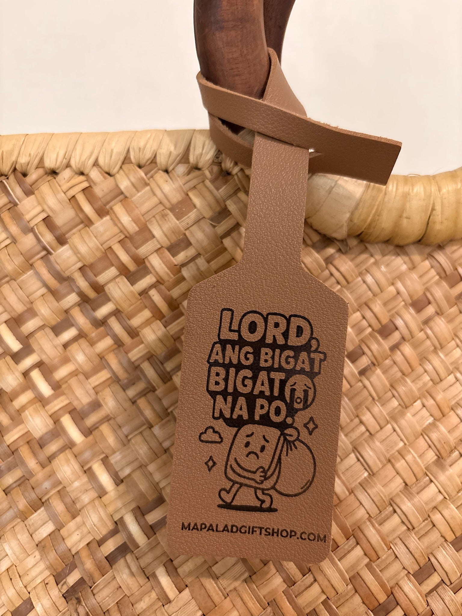 Lord, Ang Bigat Po Leather Bag Tag