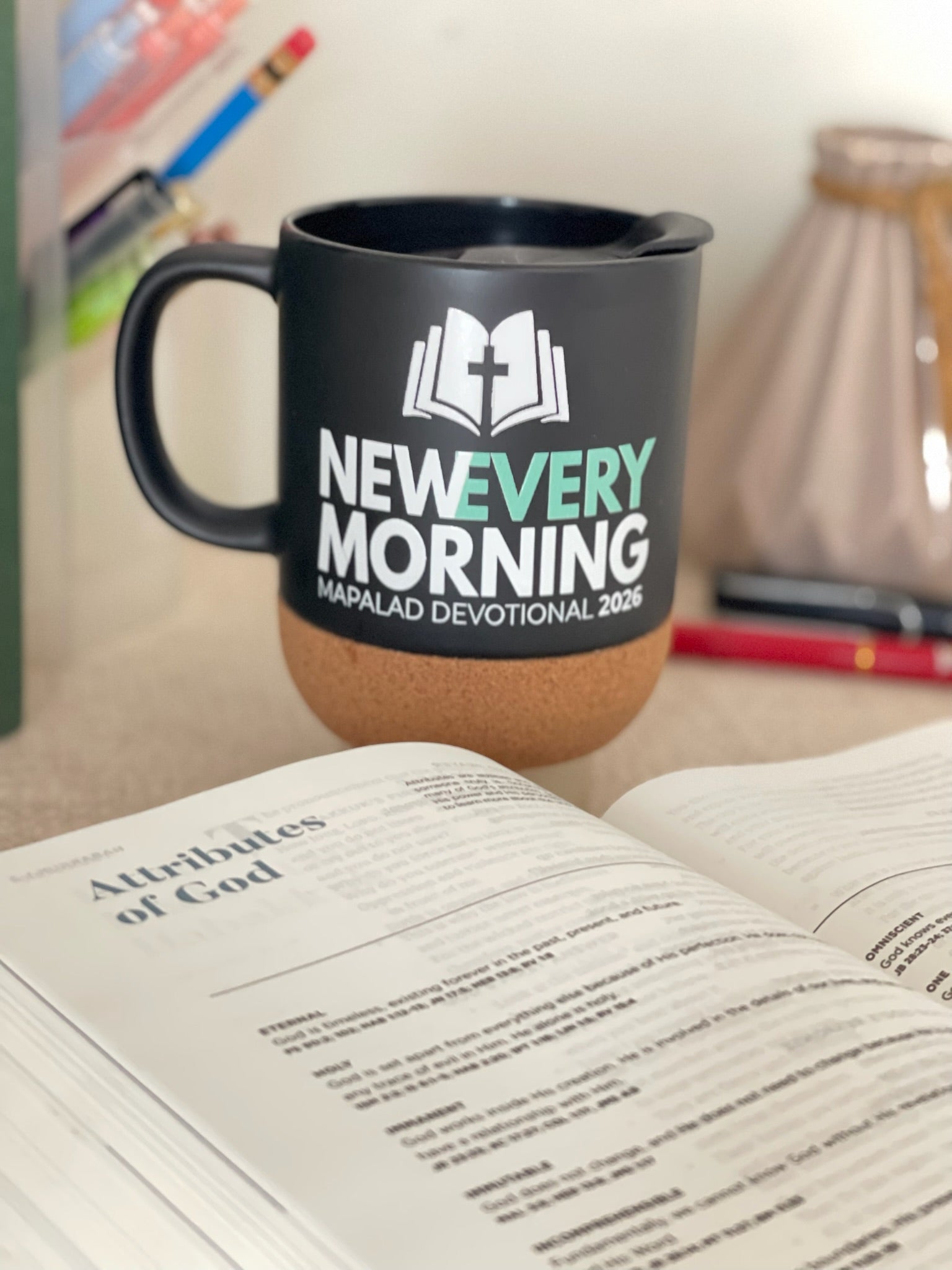 New Every Morning Devotional Mug (QR Enabled) Black