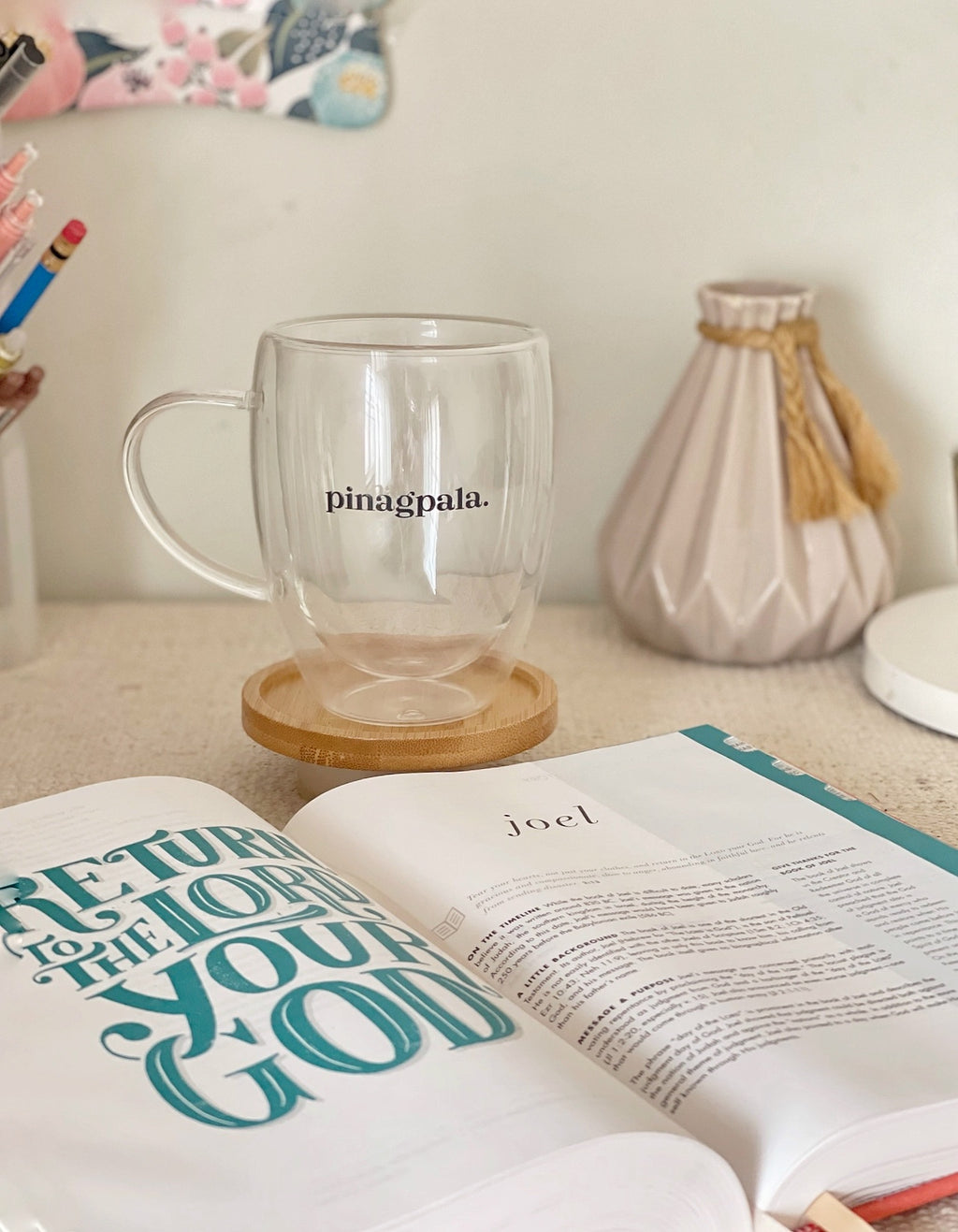 Pinagpala Double-Walled Clear Glass Mug
