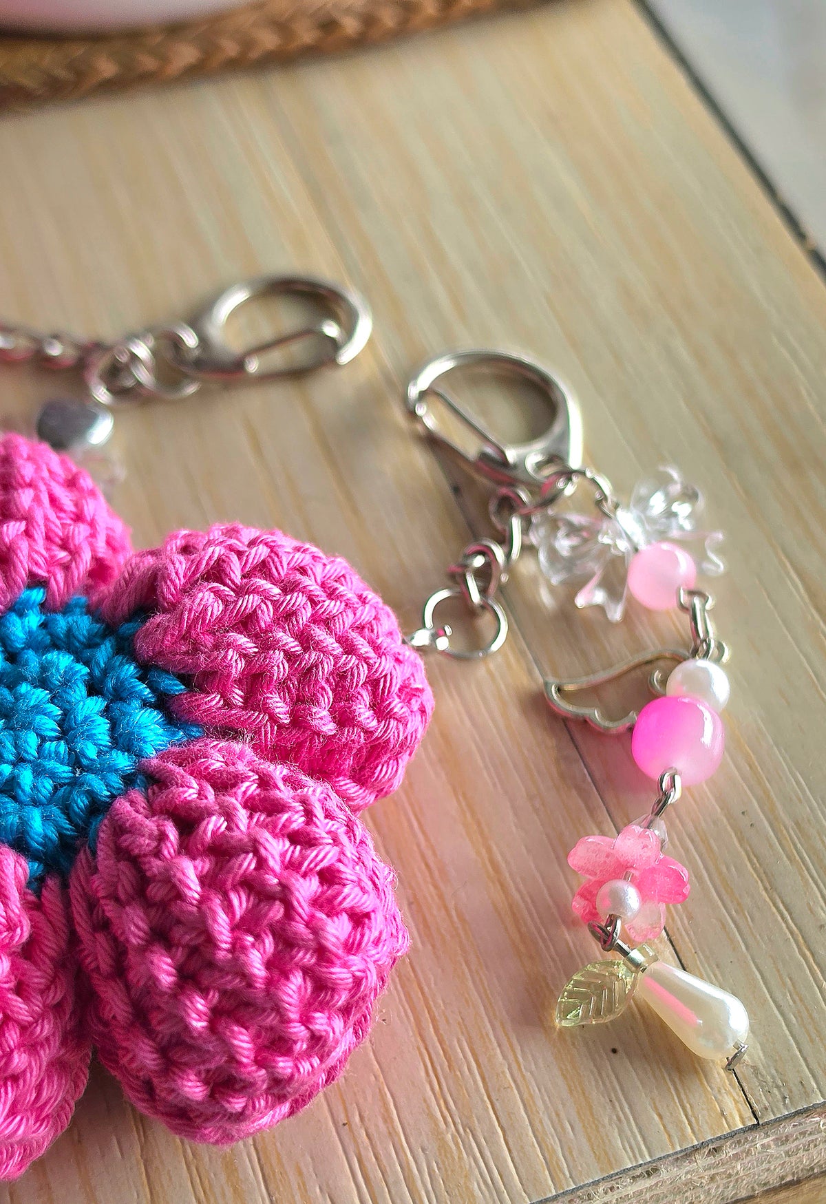 Handmade Crochet Flower Charm