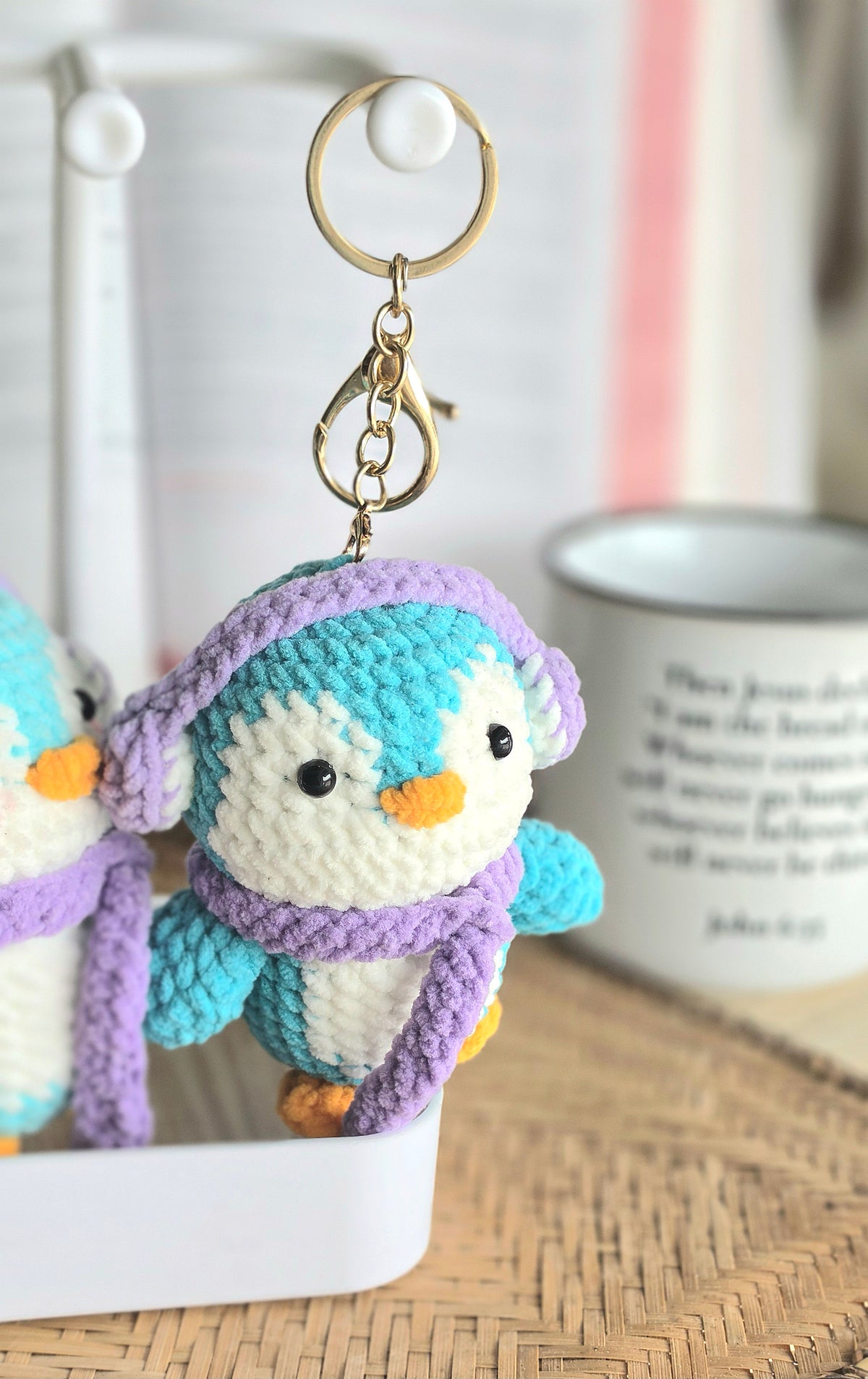 Handmade Crochet Penguin Charm