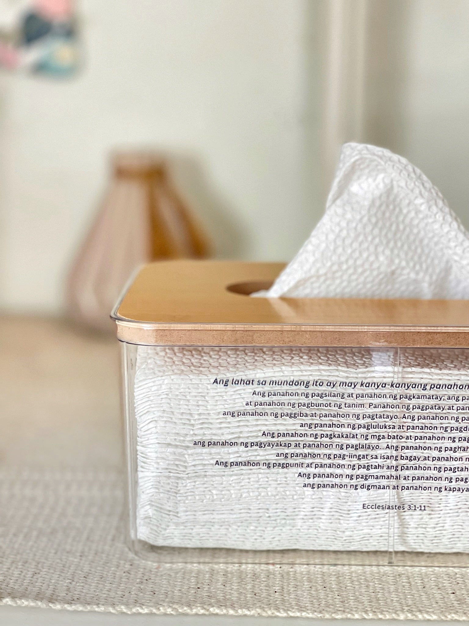 Panahon Wooden Tissue Box