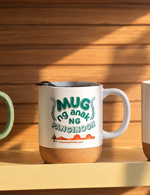 Anak ng Panginoon Ceramic Mug With Lid & Cork Base