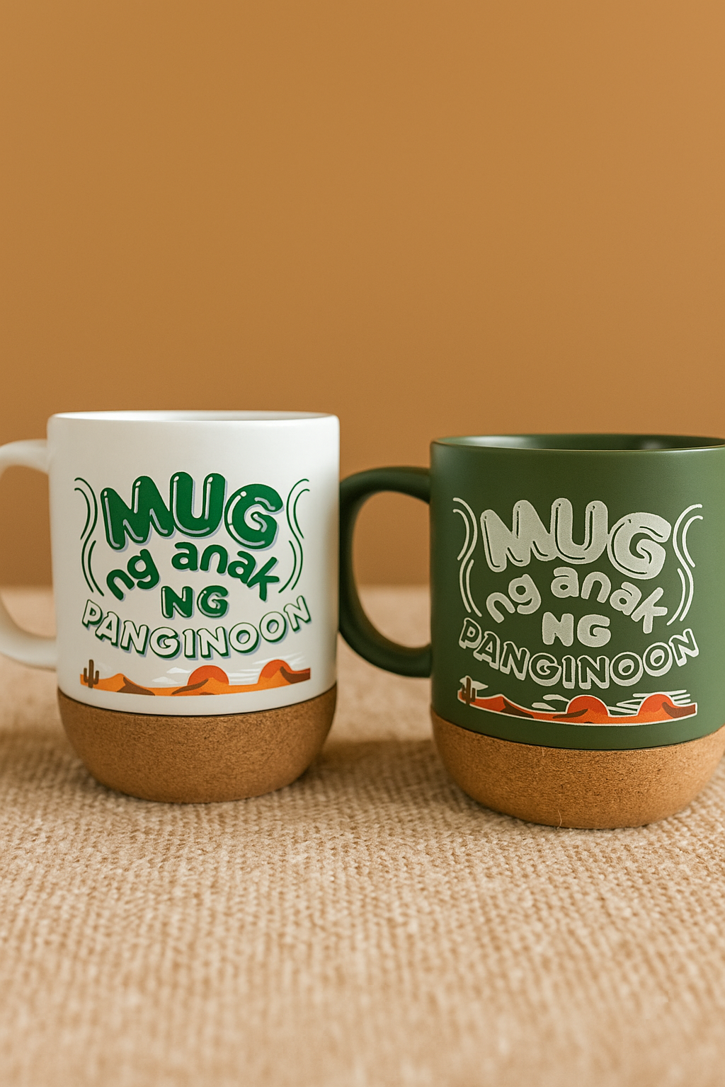 Anak ng Panginoon Ceramic Mug With Lid & Cork Base