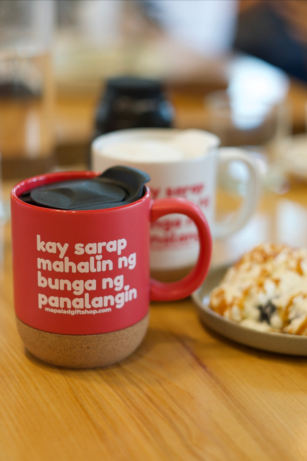 Kaysarap Mahalin Ceramic Mug in Cork Base w/ lid (FREE EBOOK)