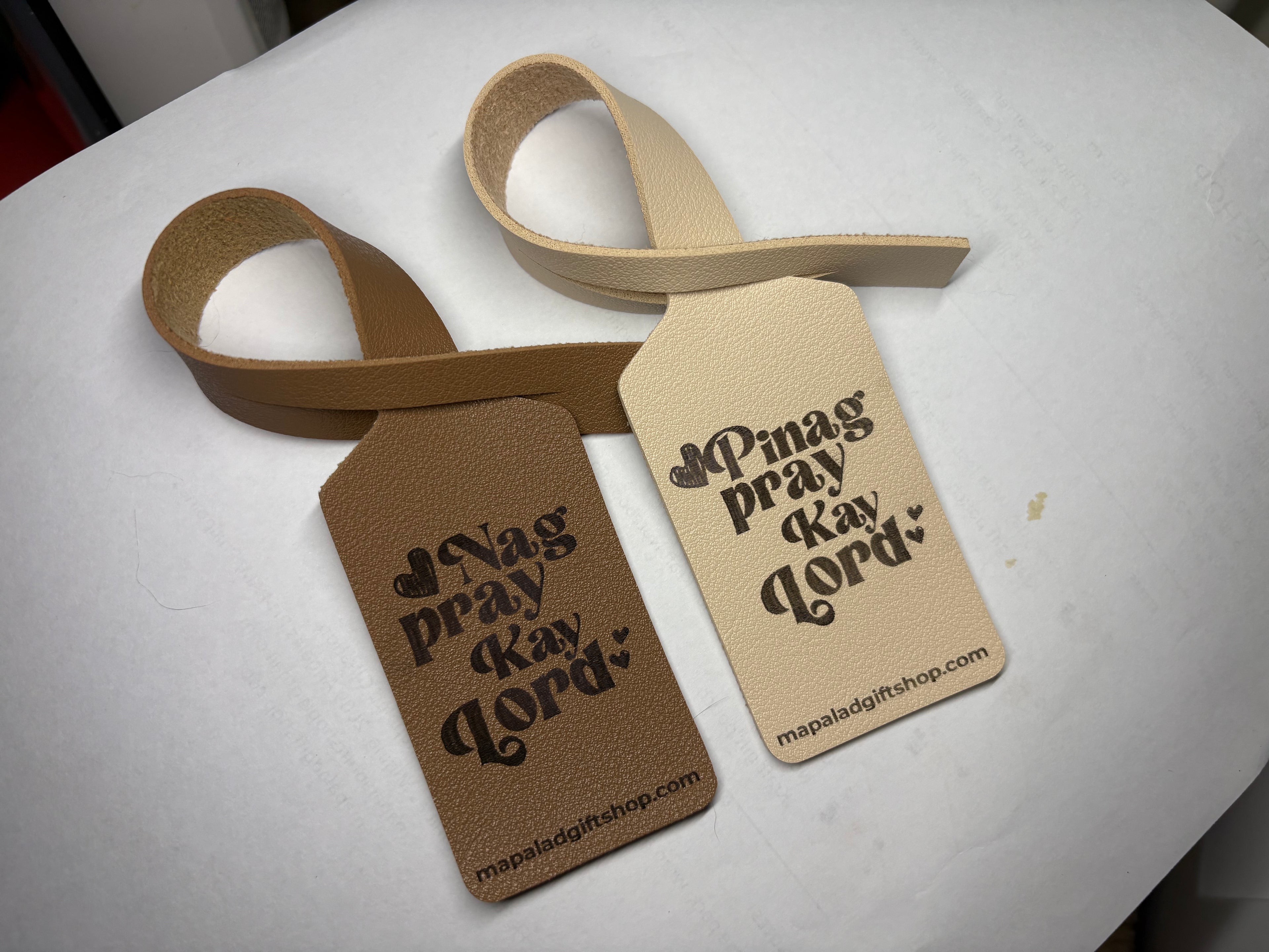 Pinagpray Kay Lord Couple Leather Bag Tag Set (FREE EBOOK)