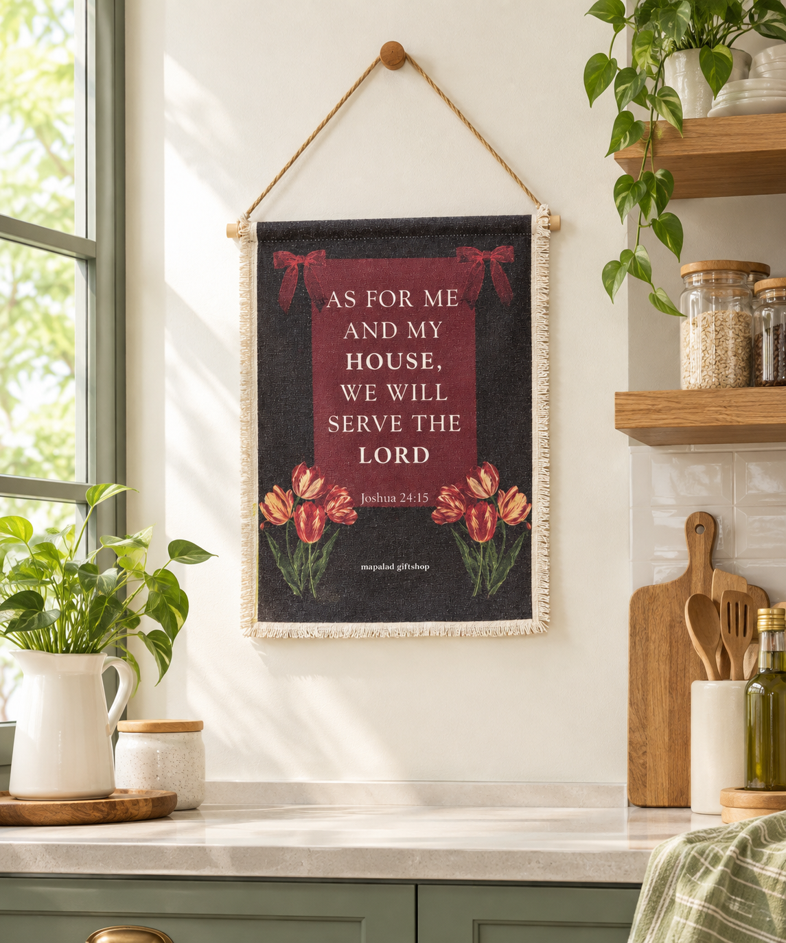As For Me and My House Canvas Wall Decor